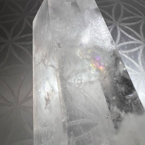 Clear Quartz Crystal Obelisk Meditation Tower (#2) - Picture 3 of 12